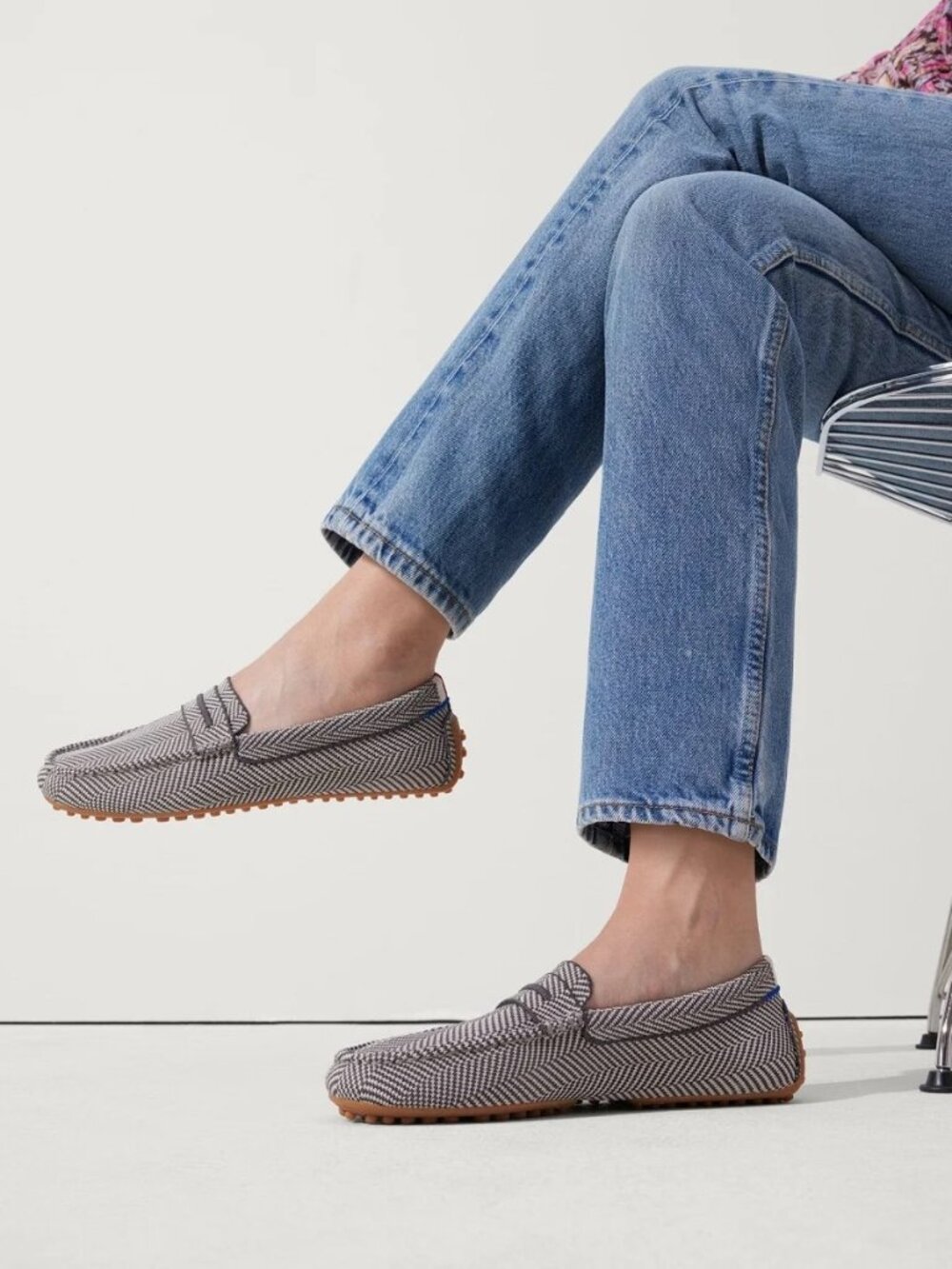Rothy's - The Driver Herringbone Loafers - Iron Gray - Size 7 - Picture 2 of 12